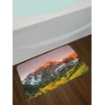 thumbnail image 2 of Mountain Bath Mat, Scenic Western American Mountains on Valley with Snowy Peaks at Sunset Landscape, Non-Slip Plush Mat Bathroom Kitchen Laundry Room Decor, 29.5 X 17.5 Inches, Multicolor, Ambesonne, 2 of 2