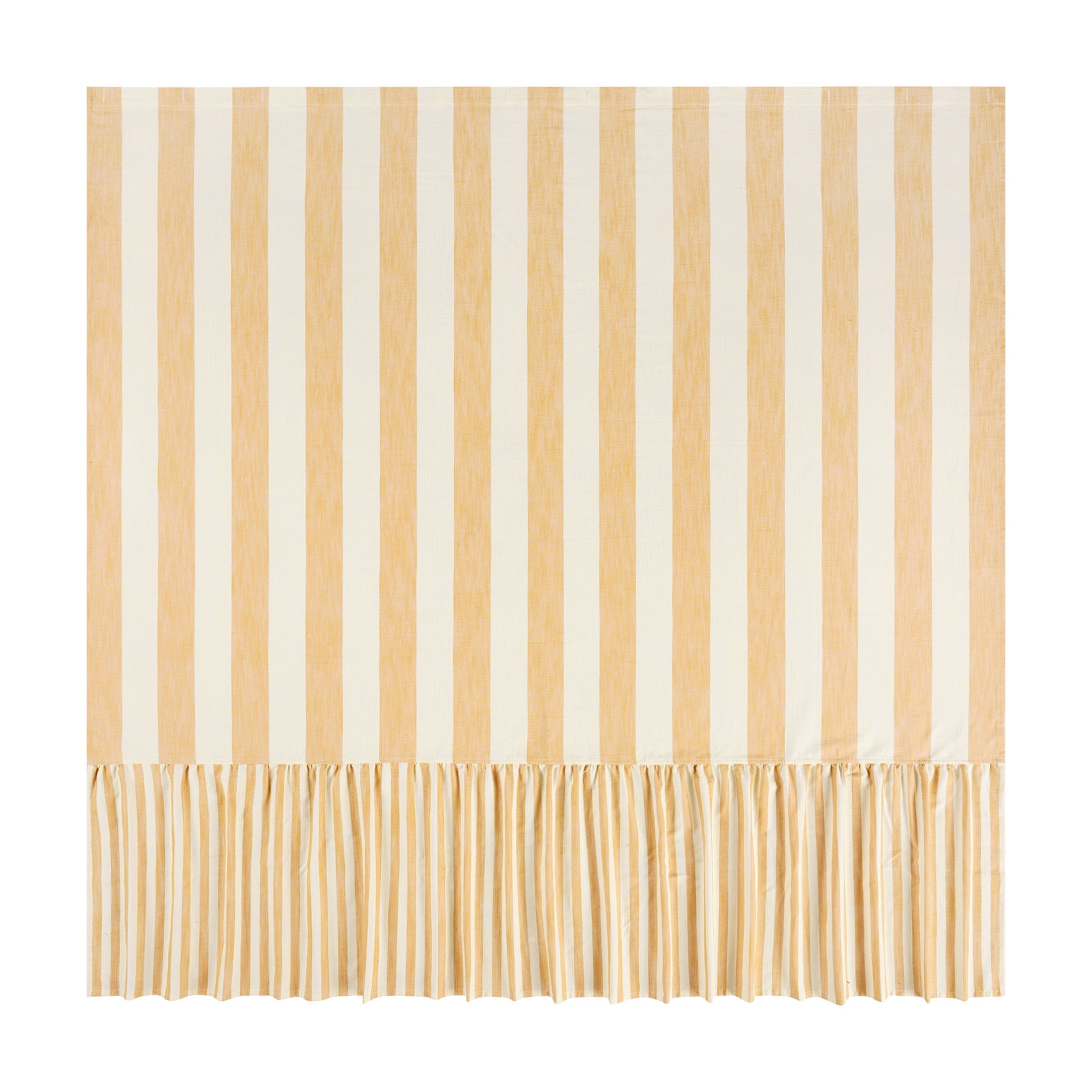 Beautiful Amber Yellow Mix & Match Stripe Shower Curtain by Drew Barrymore, Cotton & Polyester, 72" x 72"