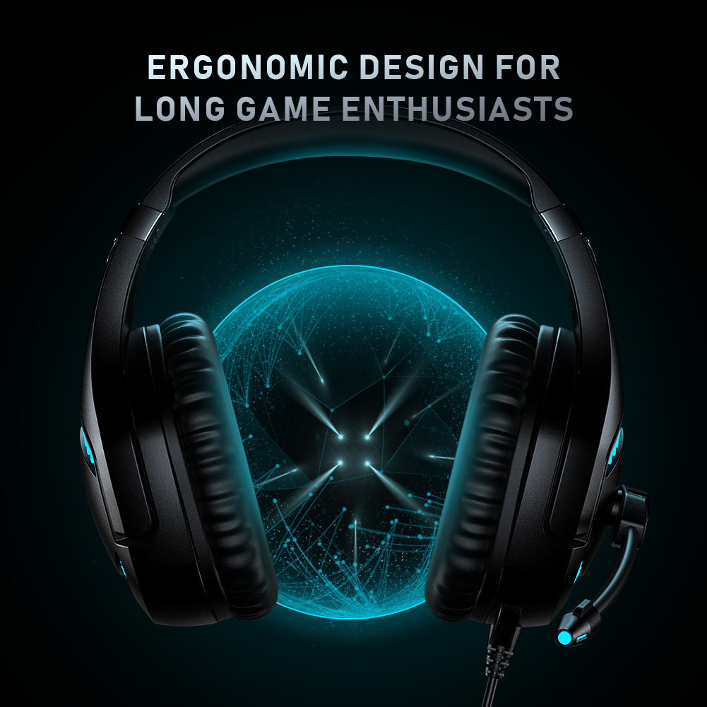 Runmus Gaming Headset with 7.1 Surround Sound, Blue photo 7