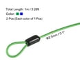 thumbnail image 2 of Uxcell 2.5mmx1m/3.28ft Coated Security Steel Cable Luggage Lock Wire Rope Double Loop Green,Blue 2 Pack, 2 of 5