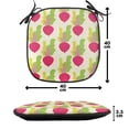 thumbnail image 4 of Vegetables Chair Seating Cushion, Abstract Design Beetroots Pattern with Elements and Crossed Backdrop, Soft Seat Pads for Office with Anti-slip Backing, 16"x16", Multicolor, by Ambesonne, 4 of 5