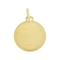 thumbnail image 4 of 14k Yellow Gold, Baptism Christening Laser Engraved Medal Religious Round Light Weight 19mm NO Necklace, 4 of 7