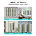 thumbnail image 6 of Window Privacy Film Sage Green Gray Ombre Stained Glass Window Film Decorative Sun Block Window Cover Vintage Country Wooden Window Clings Static Adhesive Sticker for Bathroom 17.7"x39.3", 6 of 7