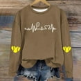 thumbnail image 2 of Timegard Crewneck Sweatshirt for Women Drop Shoulder Pullover Print Fall Winter Casual Loose Comfy Tops, 2 of 4