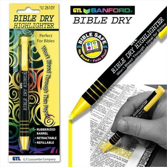 G.T.Luscombe 41253 Surligneur Bible Jaune Sec Cardé