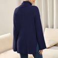 thumbnail image 6 of Babysbule Plus Size Womens Sweaters New Arrivals Women Solid Color Turtleneck Open Long Sleeve Turtleneck Ribbed Sweater Woman Clearance Women's Fashion, 6 of 6