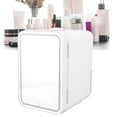 thumbnail image 4 of Refrigerador más cálido, mini refrigerador portátil, enchufe de EE. UU., 110 V, almacenamiento ordenado, silencioso, capacidad de 8 l, doble propósito, 2 niveles para bebidas, ANGGREK Otros, 4 of 8