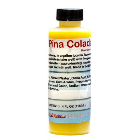 Pina Colada Shaved Ice and Snow Cone Flavor Concentrate 4 Fl Ounce (Best Shaved Ice Syrup)
