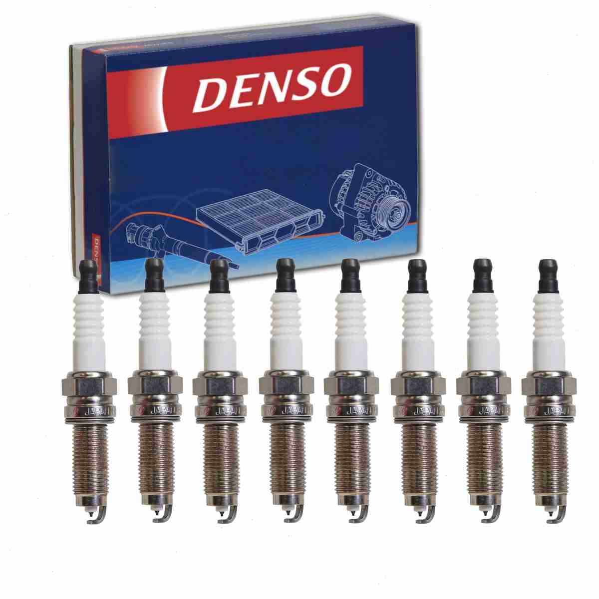 8 pc DENSO 3461 Spark Plugs for 101 905 622 12290-R40-A01 12290-R40-A02 12290-R70-A01 12290-R70-A02 18846-11070 7B0 905 600 A 955 170 220 90 SP149125AD SXU22HCR11S Ignition Wire Secondary