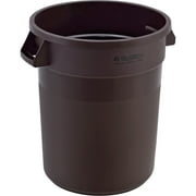 Global Industrial Plastic Trash Can, 20 Gallon, Brown