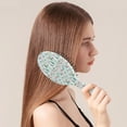 thumbnail image 2 of Light Blue Christmas Tree Pattern Hair Brush,Girls Detangling Hair Brush,Glide Through Tangles with Ease for Wet & Dry Hair,8.8"X2.8", 2 of 7