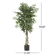thumbnail image 4 of Harney 5' x 2.5' Artificial Tabletop Ficus Tree, Green, 4 of 4