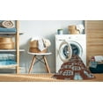thumbnail image 2 of Ahgly Company Machine Washable Indoor Square Transitional Tomato Red Area Rugs, 3' Square, 2 of 7