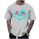 thumbnail image 1 of Blusas y camisas de manga corta y cuello redondo para hombre. Blusas/camisetas de manga corta con cuello redondo y estampado de Halloween para hombre. Blusa para hombre., 1 of 4