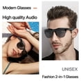 thumbnail image 4 of Unisex Wireless Smart Glasses Headset - Active Noise Cancellation, Touch Control, Call/Music, Type-C Charging, Lightweight, 4 of 11