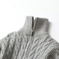 thumbnail image 3 of XuJwPNcy Kids Sweaters Boys Turtleneck Zip up Cable Knit Winter Warm Long Sleeve Fall Pullover Toddler Boys Sweater Tops, 3 of 5