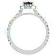 thumbnail image 3 of Pear Cut Black Diamond Halo Engagement Ring 14K White Gold 1.60 Carat (G,SI), 3 of 5