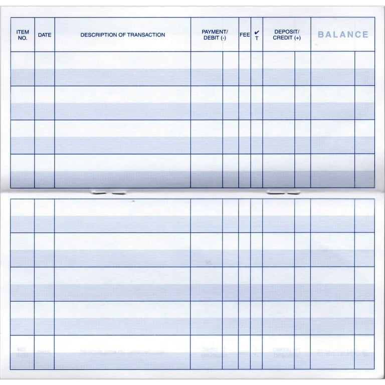 10 Pack Easy Read Checkbook - Larger Lines, Low Vision - 2023-2025 - Made in USA - Walmart.com for Free Printable Personal Checkbook Register