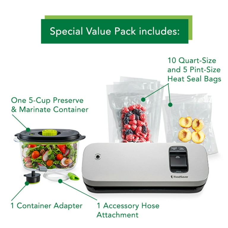 FoodSaver Preserve & Marinate Vacuum Containers, 3-Cup & 5-Cup Set