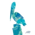 thumbnail image 2 of DeRice, Julie 12x14 Gold Ornate Wood Framed with Double Matting Museum Art Print Titled - Watercolor Pelican 1, 2 of 4