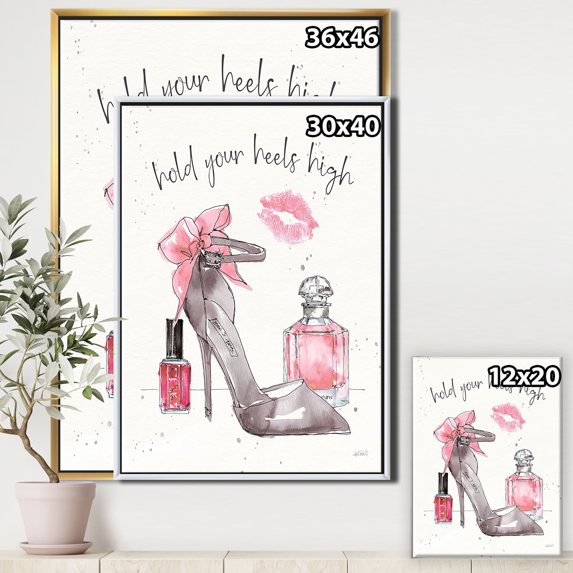 Designart ' Glam Chic Accents IV ' Fashion Framed Canvas
