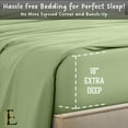 thumbnail image 3 of Queen Size Extra Deep Pockets Fitted Sheet Only - 700-Thread Count 100% Pure Organic Cotton, 18 inches Deep Pockets Fitted Sheet, Soft, Sateen Weave - Sage Color, 3 of 7