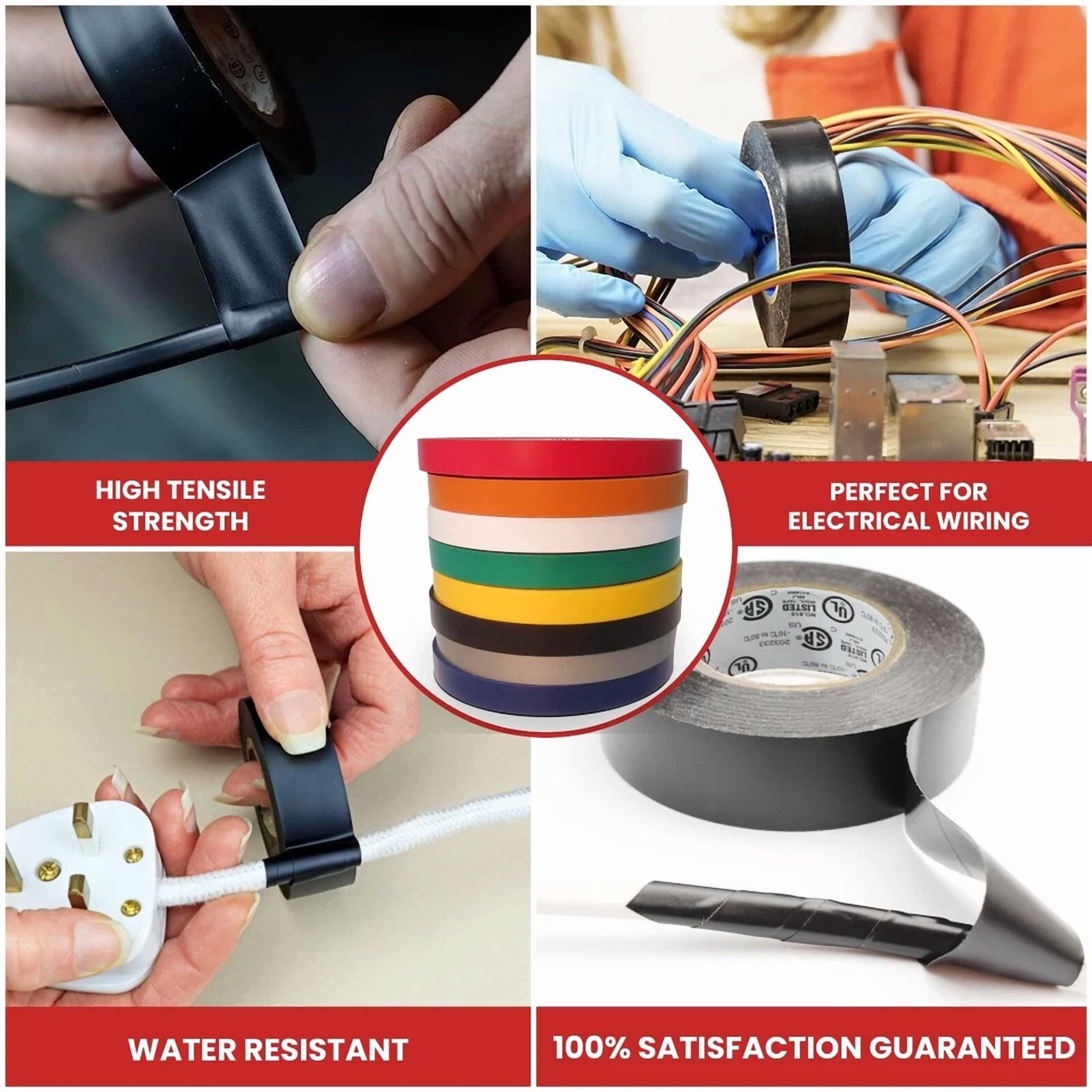 PRIME - Tapessupply Pvc Black Insulated Premium Grade Electrical Tape: 4 In X 66 Ft.L