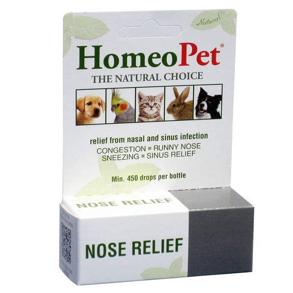 HomeoPet NOSE RELIEF, Natural Nasal and Sinus Health Support Drops for Pets, 15 mL