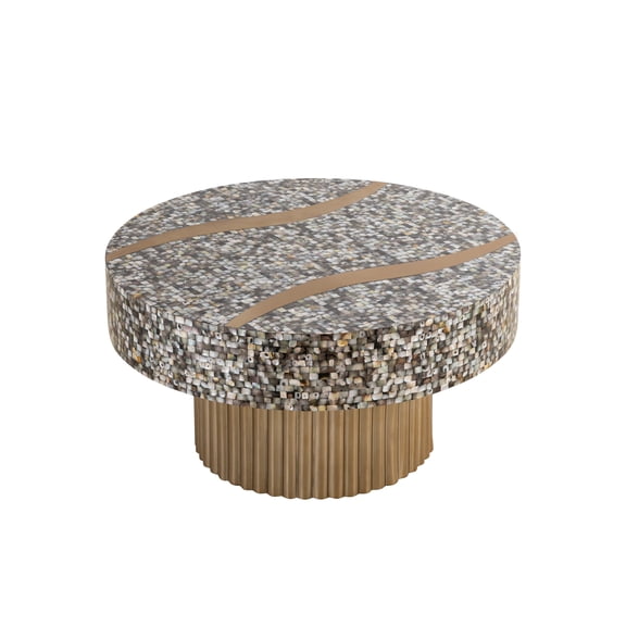 Newboti Furniture T 1207-32 Coffee Table Finished With Mother Of Pearl Top 13102