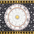 Black and White Horoscope Tapestry Zodiac Wall Hanging Dorm Room