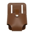 thumbnail image 2 of FashionCha Tape Measure Belt Holder Pouch Electrician Labor Insurance Tool PU Leather Craft Dark Brown, 2 of 9