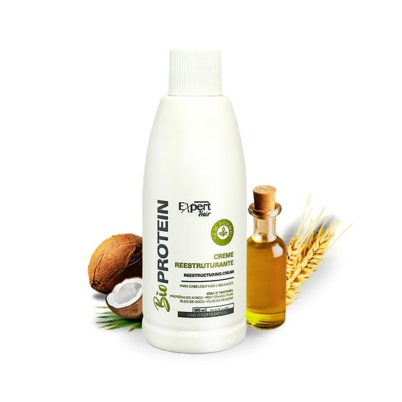 Expert Hair Bio Protein Organic Brazilian Keratin Treatment - Formaldehyde-Free Hair Straightening, Keratina Brasileña, 100ml/3.38oz