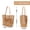 Kakhi, variant on Mesh Tote Bag, Casual Tote Bag  Women Foldable MAX 23L Shoulder Bag For Beach Picnic Vacation (Tan)
