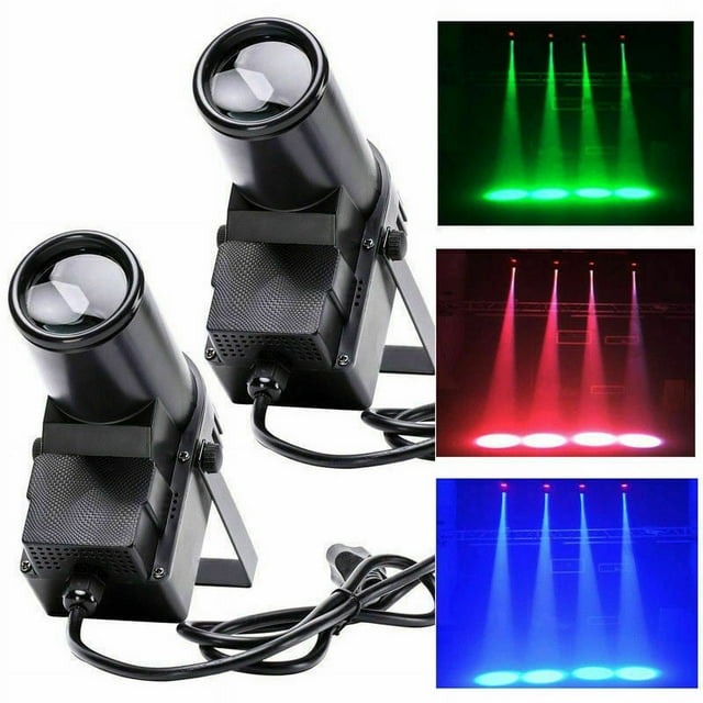 Projecteur à Bille 12w RGBW Disco, Projecteurs à Bille Dj, Projecteur à Bille Dmx Led, Lot de 2