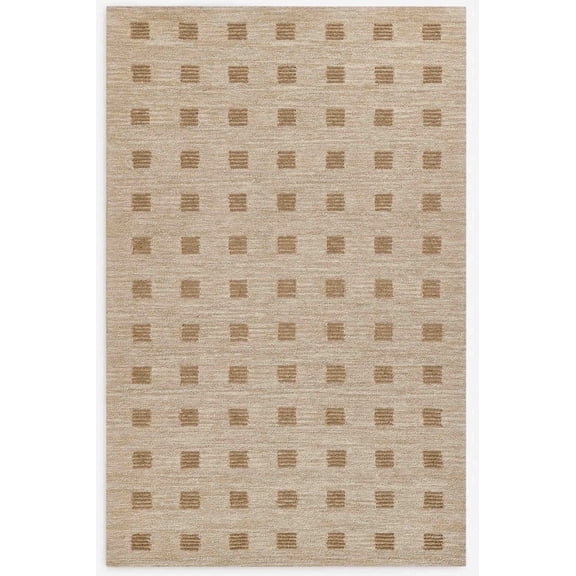 Artcore Ebba Beige Handmade Wool Area Rug – Unique Modern Textured Design, Soft & Durable, Made in India for Living Room, Bedroom, Entryway & Home Décor