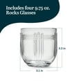 thumbnail image 4 of Libbey The Gats Rocks Glasses Set, Retro-Inspired Glassware Drinking Glasses Set of 4, Dishwasher Safe Glasses for Cocktail Parties, Events, and More, 4 of 7