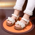 thumbnail image 2 of Tigivemen Toddler Girls Dress Sandals Summer Water Shoes for Kids Flowy Open Toe Sandal with Soft Sole Non Slip White Size 11, 2 of 6