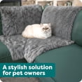thumbnail image 3 of FurHaven Pet Products Luxury Fur Snuggle Spot Furniture Protector - Gray, One Size, 3 of 9