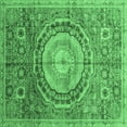 thumbnail image 1 of Ahgly Company Indoor Square Abstract Emerald Green Modern Area Rugs, 7' Square, 1 of 4