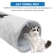 thumbnail image 2 of Túnel plegable para gatos, nido de tela de ante, juguete para gatos, cama para gatitos, cachorros y conejos, talla L, gris., 2 of 6