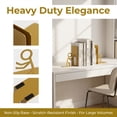 thumbnail image 2 of Unique Bargains 2Pcs Decorative Metal Minimalist Humanoid Book Ends Gold 3.1*2.5*7.7inch, 2 of 5