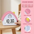 thumbnail image 3 of REGALWOVEN House Shape Multifunctional Alarm Clock, Backlight, Three Alarms, Snooze Function for Bedroom/Dorm White Bunny 4.3"L x 2.4"W x 5.0"H, 3 of 6