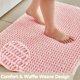 thumbnail image 3 of Alfombra de baño TYUU con forma de gofre, color rosa melocotón claro, 30 x 50 cm, 3 of 9
