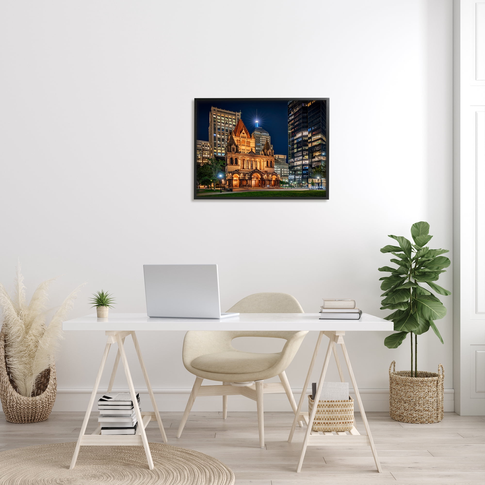 Stupell Urban Cityscape Architecture Buildings Landscape Photography Black Framed Art Print Wall Art