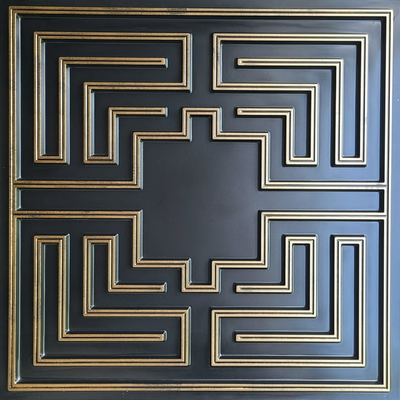 48 sq. ft. coverage, pack of 12 Faux Tin Decorative Ceiling Tiles