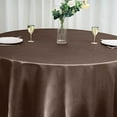 thumbnail image 6 of Balsa Circle 120" Round Satin Tablecloth Chocolate Brown, 6 of 8