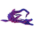 thumbnail image 3 of Juguete Antiestrés Con Dragón Marino Impreso en 3D Adorno Cristal Escritorio (dorado) Morado, 3 of 6