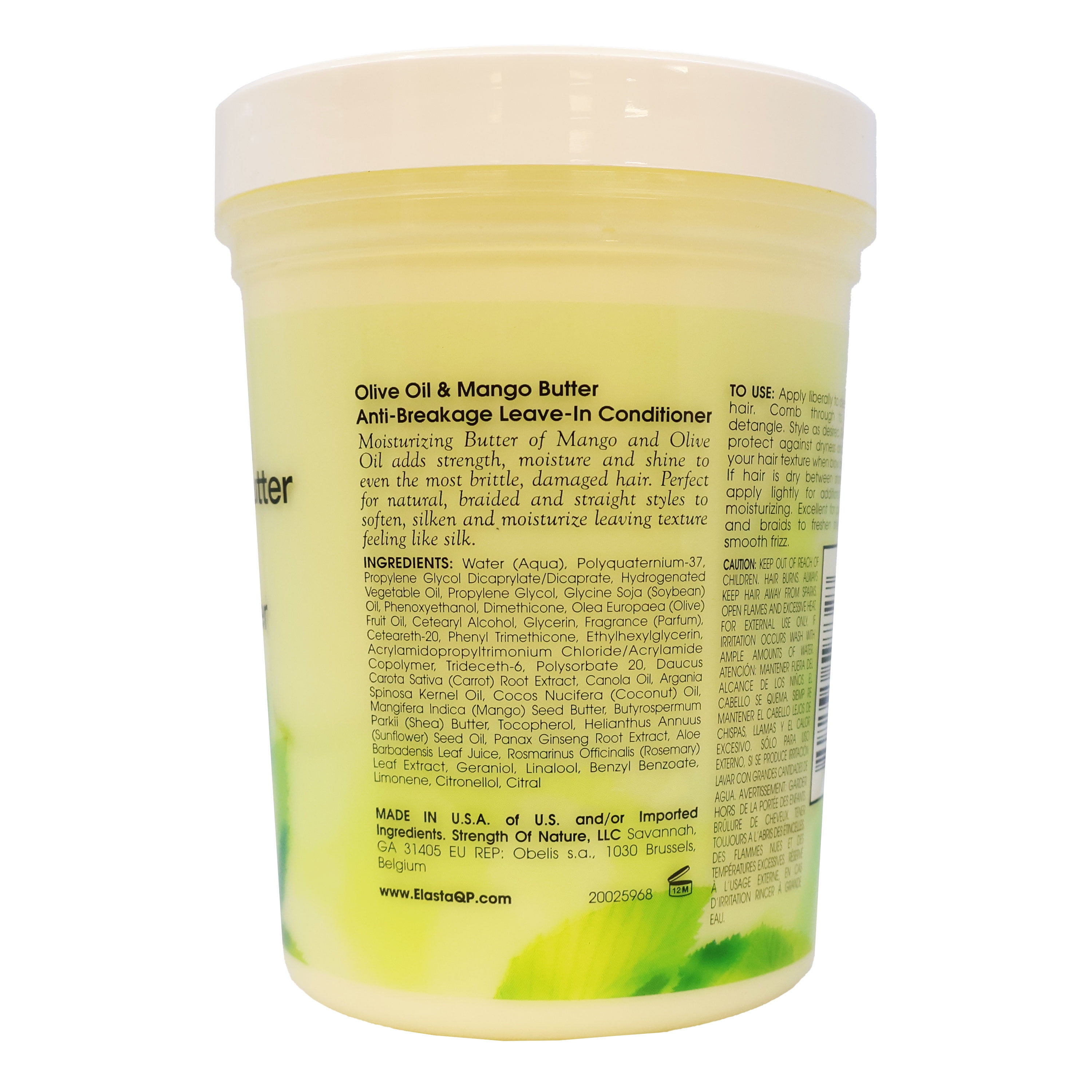 Elasta QP Olive Oil and Mango Butter Leave In Conditioner, 32 Oz., Pack of 2