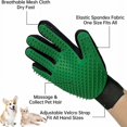 thumbnail image 3 of -Guante de aseo para mascotas, guante de limpieza para mascotas, guante de cepillo para perros, masaje de aseo para gatos, para quitar el pelo (verde), 3 of 5