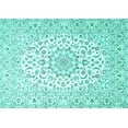thumbnail image 1 of Ahgly Company Indoor Rectangle Medallion Turquoise Blue Traditional Area Rugs, 8' x 12', 1 of 4